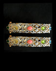Diamond Bangles with Natural Emeralds/Rubies/Yellow Sapphires, Amethyst, Yellow Topaz, Blue Topaz, Turquoise, Coral, Peridot, and Opal