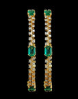 Diamond Bangles with Natural Emeralds