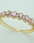 Diamond Bracelet with Pink Sapphires