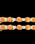 Diamond Bangles with Natural Corals