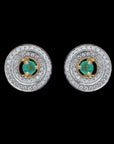 Diamond Earrings With Natural Gemstones
