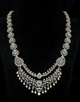 3 In 1 Diamond Necklace with Natural Emerald and Rubies.
