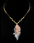 Diamond Pendant with Natural Corals.