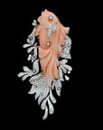Diamond Pendant with Natural Corals.