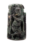 Diamond Krishna Pendant with Natural Gemstone Carving