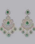 Diamond 3-in-1 Multi-Gemstone Earrings with Natural Emerald, Ruby and Pearl