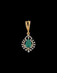 Diamond Heritage Lace Necklace with Natural Emerald, Ruby and Pearl