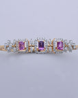 Diamond Bracelet with Natural Turquoise Gemstones