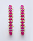 Diamond Bangles with Natural Rubies