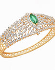 Diamond Bracelet with Natural Emerald