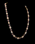 Diamond Necklace Set with Carved Coral and Spinel Floral Detailing