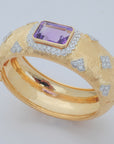 Diamond Bracelet with Emerald, Amethyst and Topaz and Diamond Detailing