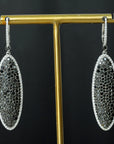 Cocktail Diamond Earrings with Black Diamonds