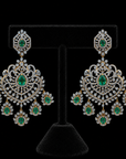Diamond 3-in-1 Multi-Gemstone Earrings with Natural Emerald, Ruby and Pearl