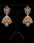 Diamond Earrings With Natural Rubies