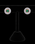 Diamond Earrings With Natural Gemstones