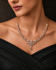 Diamond Necklace With Natural Ruby