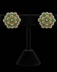 2 In 1 Diamond Studs with Natural Emeralds