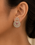 Diamond Earrings With Natural Rubies