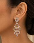 Diamond Earrings With Natural Rubies