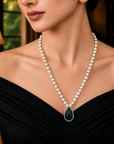 4 In 1 Diamond Necklace with Natural Rubies/Emeralds/Yellow Sapphires/Blue Sapphires/Tanzanite and Pearls.