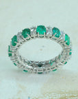 Natural Sapphire And Emerald Gold Ring