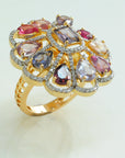 Diamond Pendant With Natural Spinel