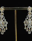 Diamond Earrings with Natural Emeralds and Rubies