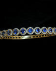 Diamond Bracelet with Natural Blue Sapphires