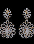 2 In 1 Diamond Earrings with changeable Natural Emeralds and Rubies