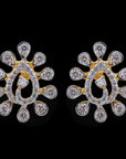 2 In 1 Diamond Earrings with changeable Natural Emeralds and Rubies