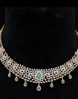 3 In 1 Diamond Necklace with changeable Natural Emerald/Ruby