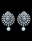 Diamond Earrings Pearl Drops