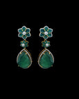 3 In 1 Diamond Earrings With Onyx
