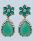 3 In 1 Diamond Earrings With Onyx