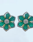 3 In 1 Diamond Earrings With Onyx