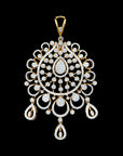3 In 1 Diamond Necklace with Natural Emeralds and Rubies.