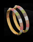 Diamond Bangles with Blue sapphires, Pink Sapphires, Amethyst,Tsavorite and Tanzanite.