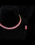 Diamond Necklace with Natural Rubies With Earring Set