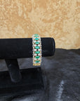 Diamond Bracelet with Natural Emeralds
