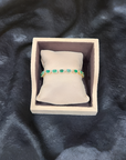 Diamond Bracelet with Natural Emeralds