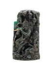 Diamond Krishna Pendant with Natural Gemstone Carving