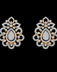 Diamond Studs with changeble natural emeralds/rubies