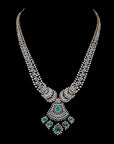 Diamond Heritage Statement Necklace Set with Natural Emerald and Ruby