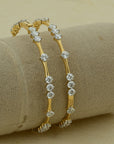 Diamond Statement Bangle with Natural Round Diamonds