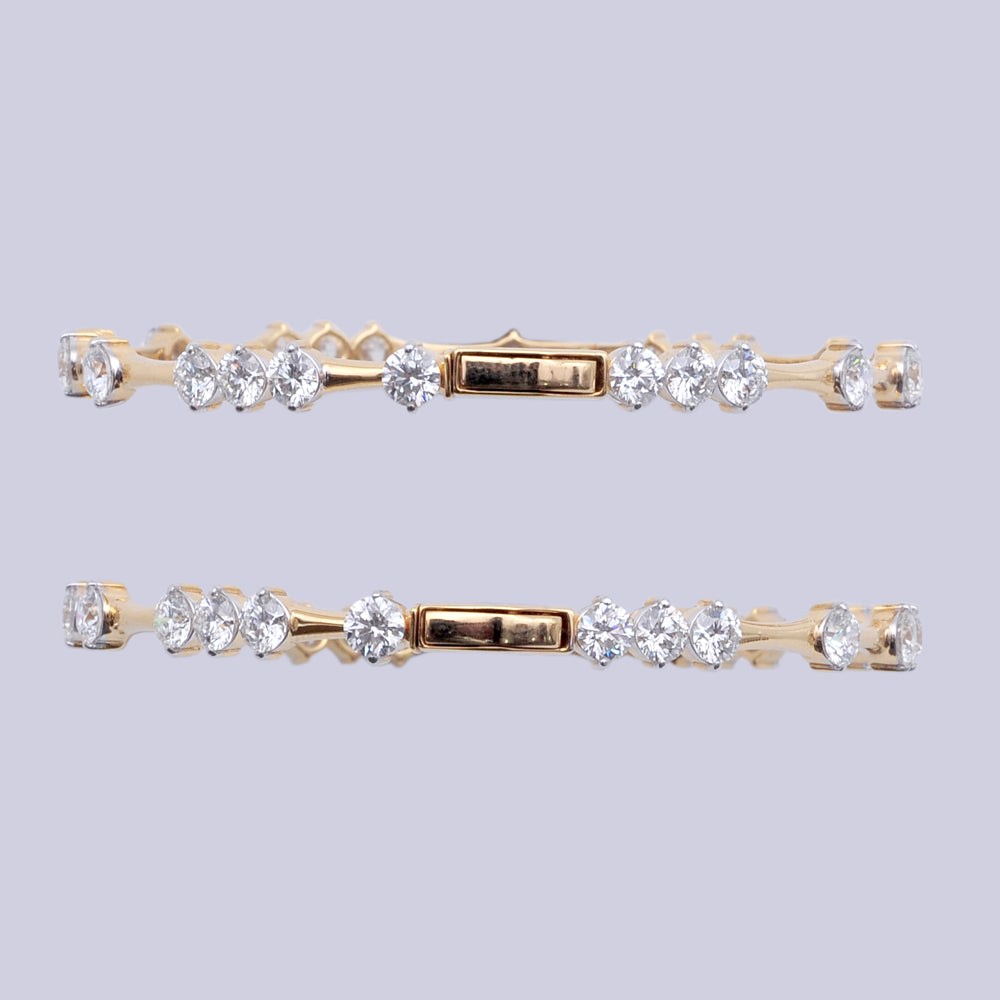 Diamond Statement Bangle with Natural Round Diamonds