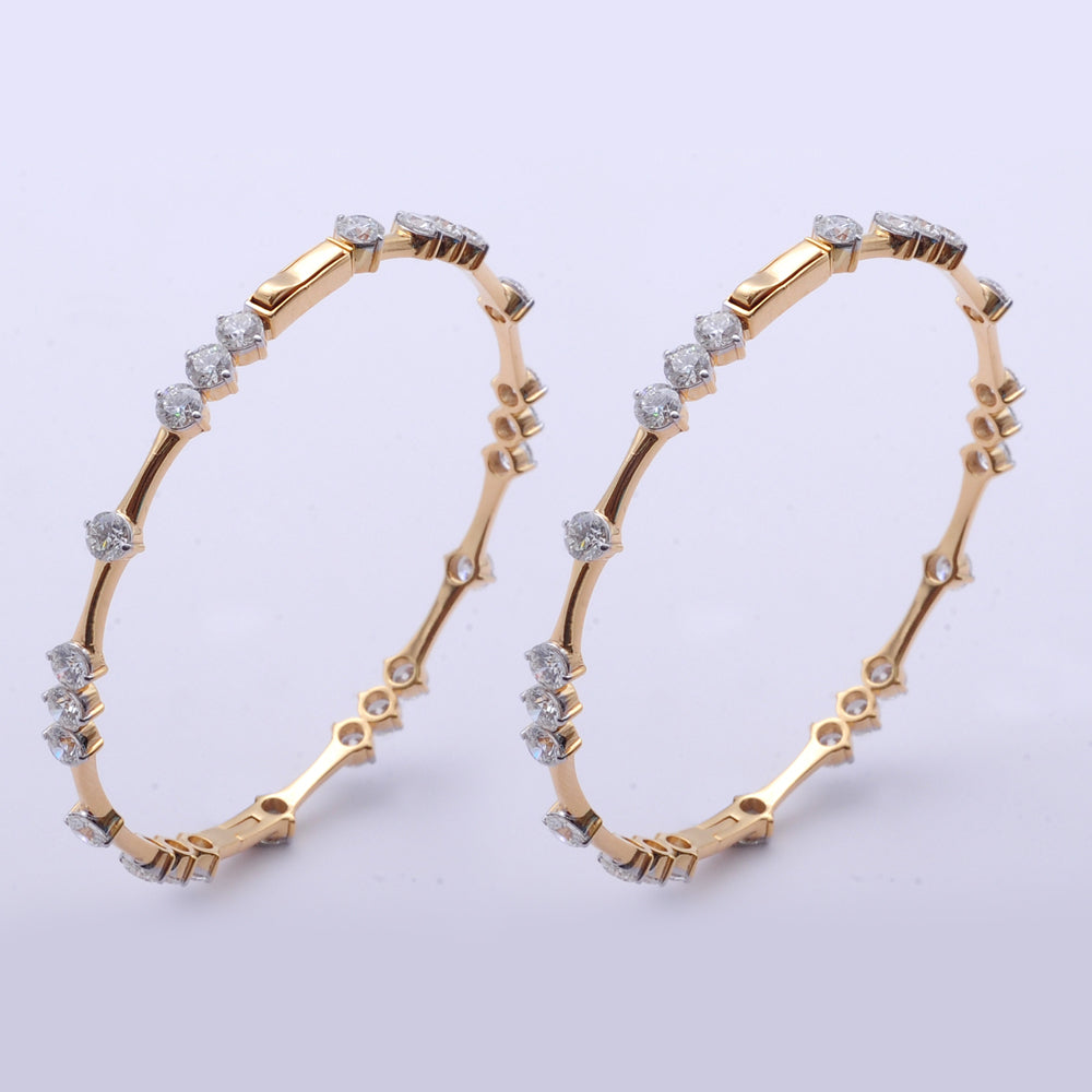 Diamond Statement Bangle with Natural Round Diamonds