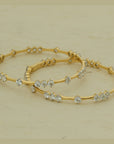 Diamond Statement Bangle with Natural Round Diamonds