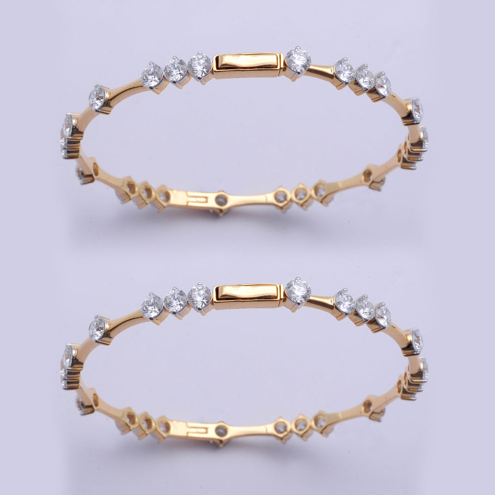 Diamond Statement Bangle with Natural Round Diamonds