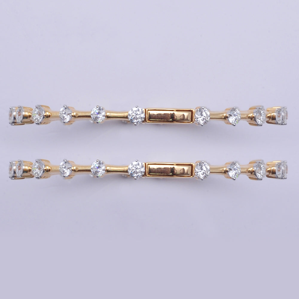 Diamond Statement Bangle with Natural Round Diamonds